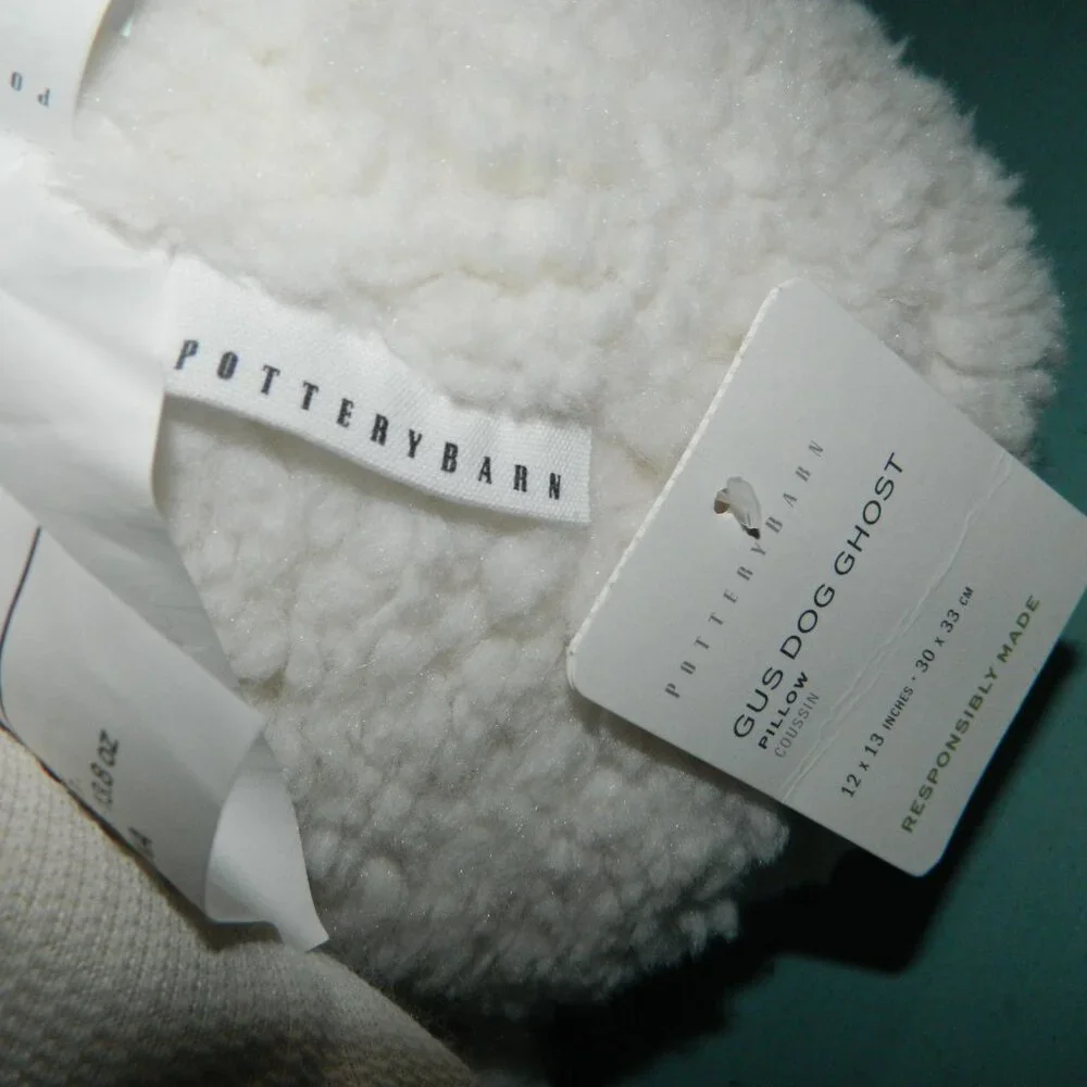 Pottery Barn Gus Doug Dog Ghost Pillow